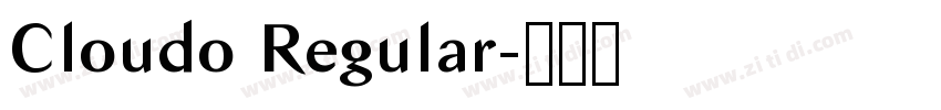 Cloudo Regular字体转换